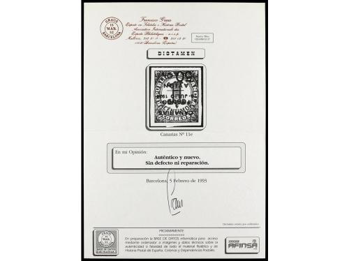 * ESPAÑA: CANARIAS. Ed. 11hi. 50 c. s. 1 c. HABILITACIÓN INV