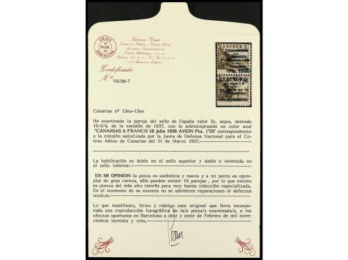 ** ESPAÑA: CANARIAS. Ed. 13hhii + 13hh. 1,25 pts. s. 5 c., p