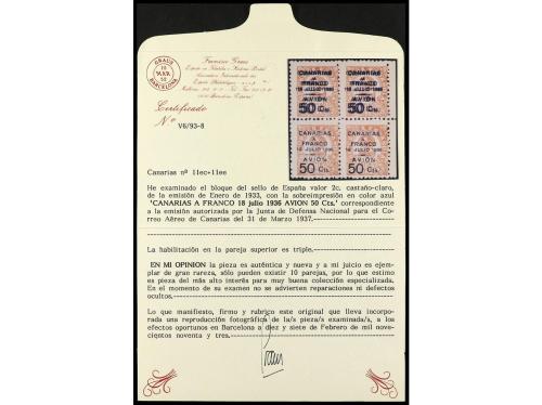 **/* ESPAÑA: CANARIAS. Ed. 11Bhhh + 11B. 50 c. s. 2 c., bloq