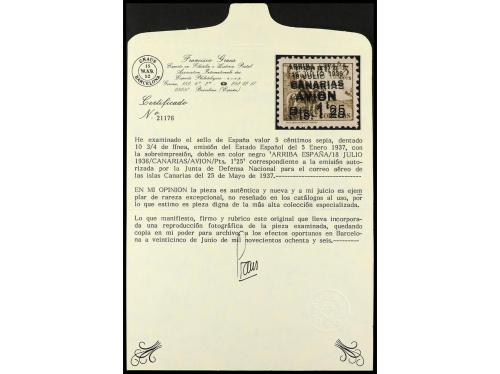 ** ESPAÑA: CANARIAS. Ed. 22hh. 1,25 pts. s. 5 c., DOBLE HABI