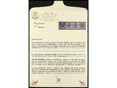 ** ESPAÑA: CANARIAS. Ed. 31hcch, 31hccd y 31hcc. 50 c. s. 5 