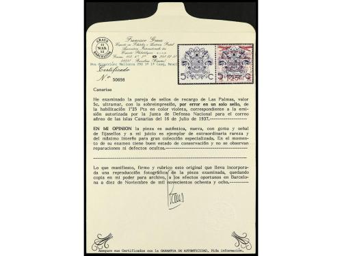 * ESPAÑA: CANARIAS. Ed. 33hpv. 1,25 pts. s. 5 c., pareja, un