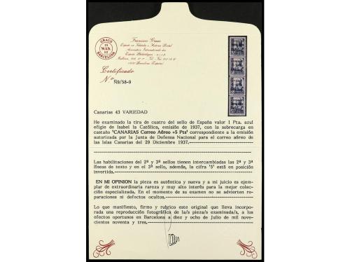 ** ESPAÑA: CANARIAS. Ed. 43 + 43haa y 43hab. 5 pts. s. 1 pta