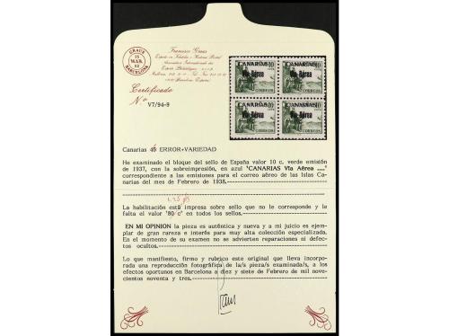 ** ESPAÑA: CANARIAS. Ed. 46he. 1,25 pts. s. 10 c., bloque de