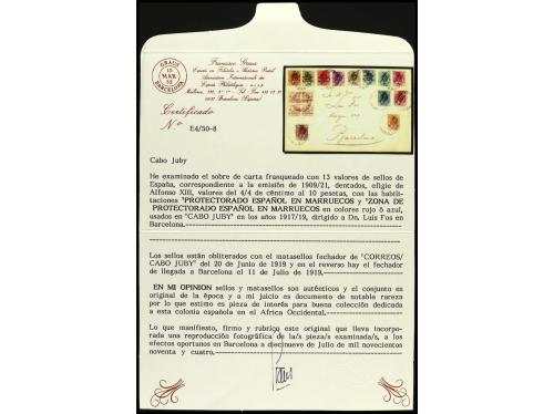 ✉ COLONIAS ESPAÑOLAS: CABO JUBY. Ed. 4B/4N. 1919. SELLOS DE 