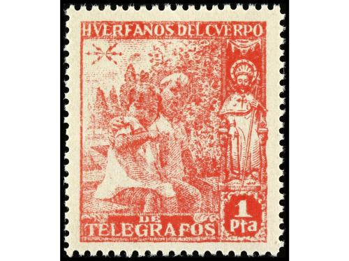** ESPAÑA. Ed. 16/20. HUÉRFANOS DE TELÉGRAFOS. Serie complet