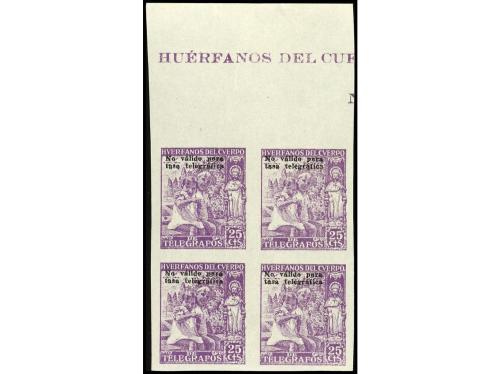 ** ESPAÑA. Ed. 19/20s (4). HÚERFANOS DE TELÉGRAFOS. 25 cts. 