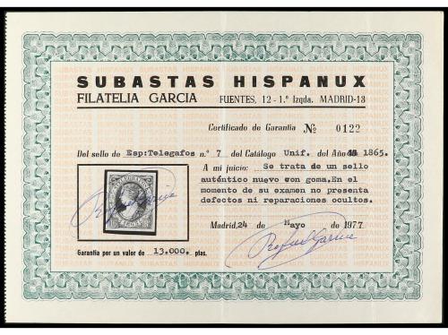 * ESPAÑA: TELEGRAFOS. Ed. 7. 16 reales rojo sobre amarillo. 