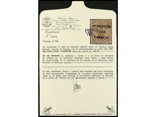 * COLONIAS ESPAÑOLAS: FILIPINAS. Ed. 66A/66C. SERIE COMPLETA