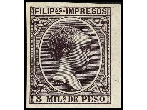 * COLONIAS ESPAÑOLAS: FILIPINAS. Ed. 76s, 78s. 1 mils. viole