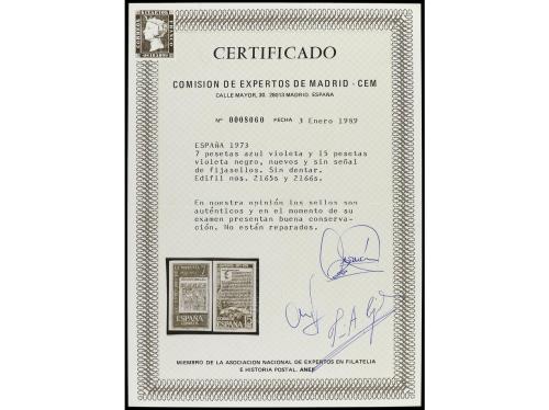 ** ESPAÑA. Ed. 2165s y 2166s. CENT. DE LA IMPRENTA. 7 y 15 p