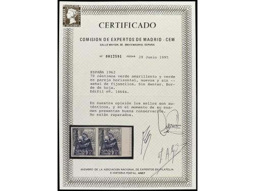 ** ESPAÑA. Ed. 1464s. ROSARIO. 70 cts. verde y verde amarill