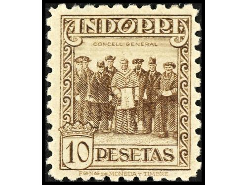 (*)/** COLONIAS ESPAÑOLAS: ANDORRA. Ed. 30d, 40d y 43d. 10 c