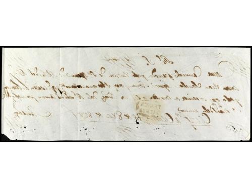 ✉ ESPAÑA: PREFILATELIA. 1828. ORENSE. Frontal de plica judic