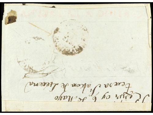 ✉ ESPAÑA: PREFILATELIA. 1845. LA LAGUNA. Frontal con "recibí