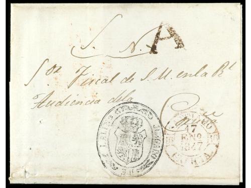 ✉ ESPAÑA: PREFILATELIA. DOS RESGUARDOS DE CERTIFICADO. 1827,