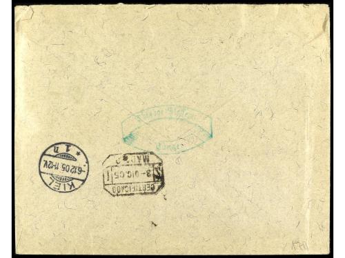 ✉ COLONIAS ESPAÑOLAS: MARRUECOS. Ed. 1 (2), 3 (5) y 7. 1905.