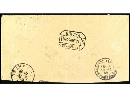 ✉ COLONIAS ESPAÑOLAS: MARRUECOS. Ed. 3, 7. 1908. Sobre circu