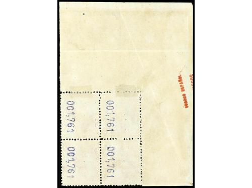 COLONIAS ESPAÑOLAS: MARRUECOS. Ed. 7. 25 cts. azul. Bloque d