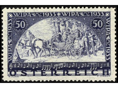 * AUSTRIA. Yv. 430 y 430a, Mi. 555A y 556A. 1933. WIPA. 50 g
