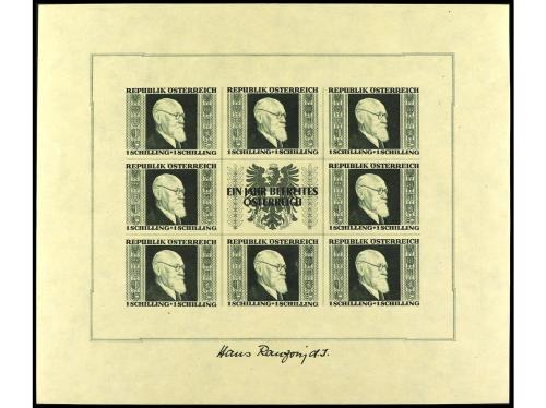 **/* AUSTRIA. Yv. HB 2/5. 1946. RENNER. 4 hojas bloque. LUJO