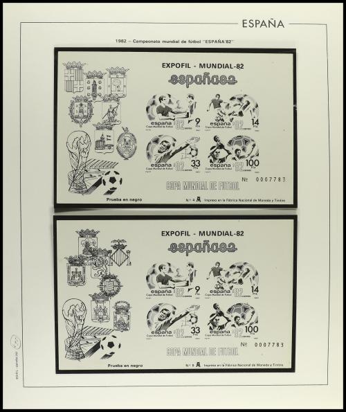 ESPAÑA: PRUEBAS OFICIALES FNMT. Colección en álbum de 1975 a