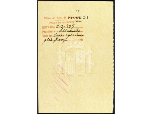 ✉ ESPAÑA GUERRA CIVIL. 1937. ALICANTE. 2 hojas de VISADO con