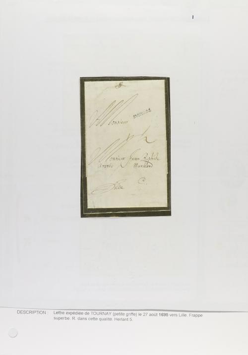 ✉ FRANCIA. CARTAS CIRCULADAS EN EL SIGLO XVII. Colección de 