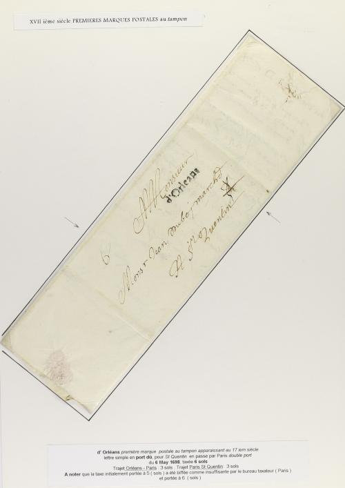 ✉ FRANCIA. CARTAS CIRCULADAS EN EL SIGLO XVII. Colección de 