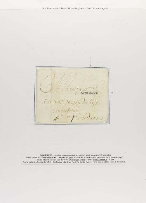 ✉ FRANCIA. CARTAS CIRCULADAS EN EL SIGLO XVII. Colección de 