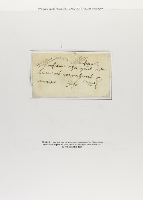 ✉ FRANCIA. CARTAS CIRCULADAS EN EL SIGLO XVII. Colección de 