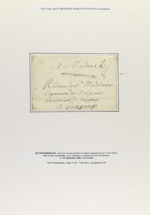 ✉ FRANCIA. CARTAS CIRCULADAS EN EL SIGLO XVII. Colección de 