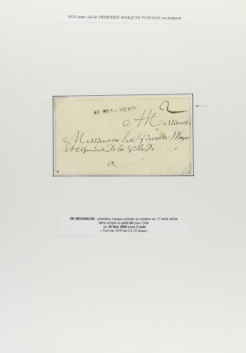 ✉ FRANCIA. CARTAS CIRCULADAS EN EL SIGLO XVII. Colección de 