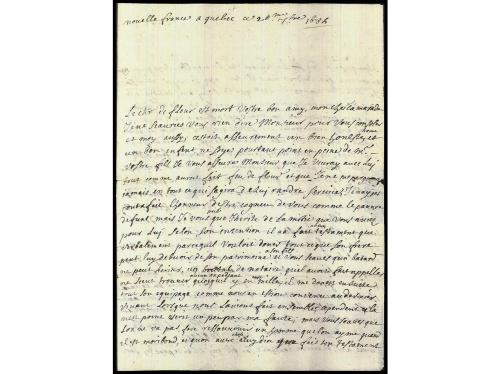 ✉ CANADA. 1684 (20 septiembre). QUEBEC NOUVELLE FRANCE a FRA
