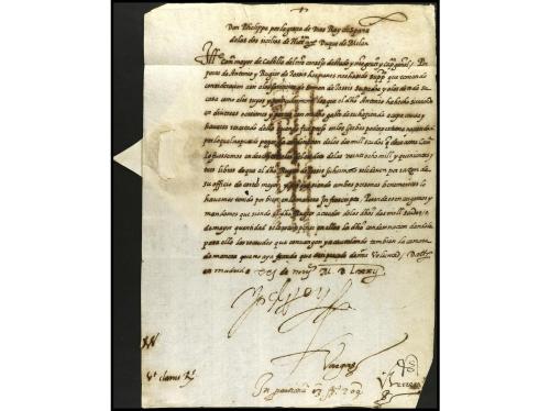 ✉ ESPAÑA: PREFILATELIA. 1572 (21 Nov.). EL PARDO a MILAN. Ca