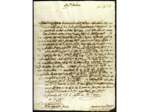 ✉ BELGICA. 1563 (23 Junio). FLORENCIA a BRUSELAS. Carta comp