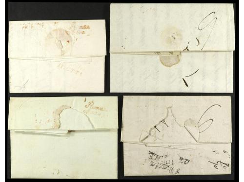 ✉ ITALIA. 1807-22. PIACENZA. 4 cartas del período de la Ocup