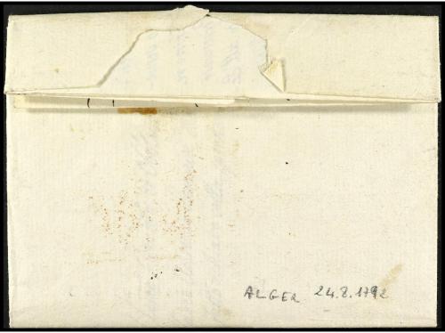 ✉ ESPAÑA: PREFILATELIA. 1792 (24 Agosto). TERRITORIOS ESPAÑO