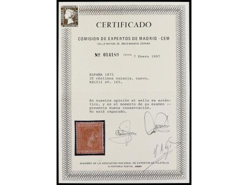 * ESPAÑA. Ed. 165. 20 céntimos naranja. Muy bien centrado. C