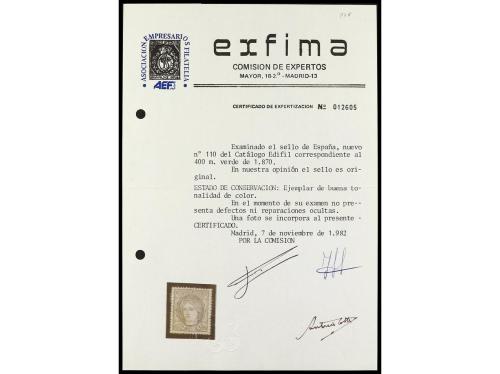 * ESPAÑA. Ed. 110. 400 milésimas verde. Muy bien centrado. C