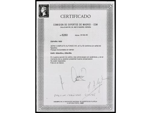 * ESPAÑA. Ed. 292/6s. SERIE COMPLETA, 4 valores. SIN DENTAR.