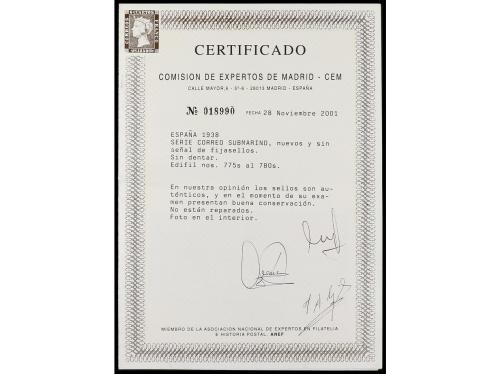 ** ESPAÑA. Ed. 775/80s. SERIE COMPLETA, 6 valores SIN DENTAR