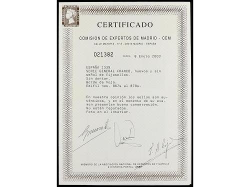 ** ESPAÑA. Ed. 867/78s. SERIE COMPLETA, 12 valores SIN DENTA