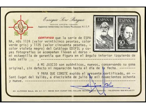 ** ESPAÑA. Ed. 1075/82, 1090 y 1124/5. SERIES COMPLETAS, 11 