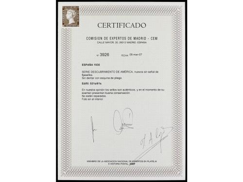 ** ESPAÑA. Ed. 531/46s, 531/46. SERIE COMPLETA, 16 valores. 