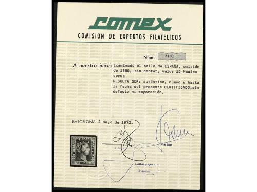 * ESPAÑA. Ed. 5. 10 reales verde. Márgenes completos y buen 