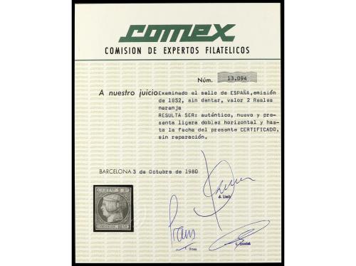 * ESPAÑA. Ed. 14. 2 reales naranja. Muy buenos márgenes y bu
