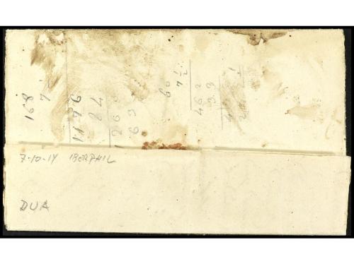 ✉ ESPAÑA: PREFILATELIA. 1849 (8 marzo). Sobrescrito a MAÑERU