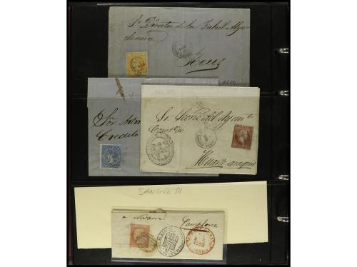 ESPAÑA. ESTAFETAS-NAVARRA. 1850-1880. Conjunto de aprox. 200
