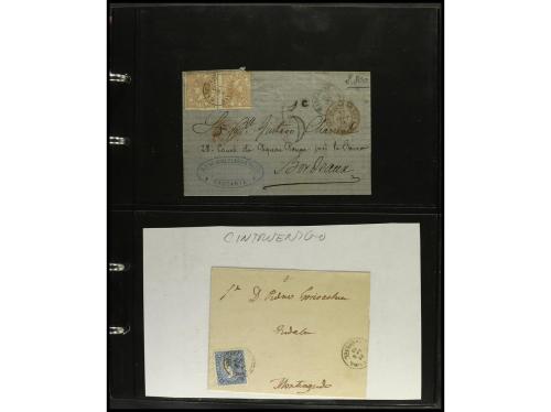 ESPAÑA. ESTAFETAS-NAVARRA. 1850-1880. Conjunto de aprox. 200
